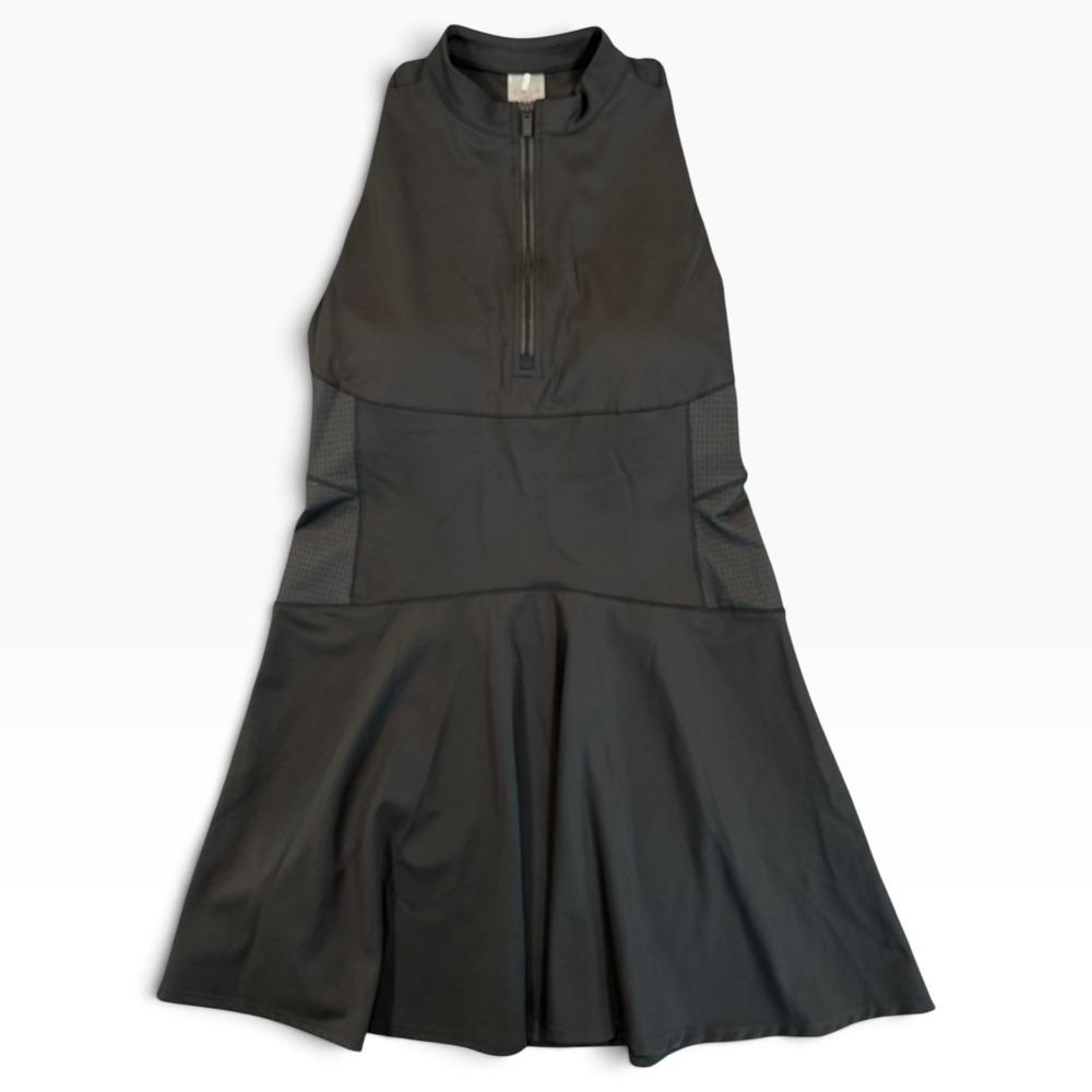 CALIA PowerMove Court Dress Womens L Pure Black WAX15504 Performance Athletic
